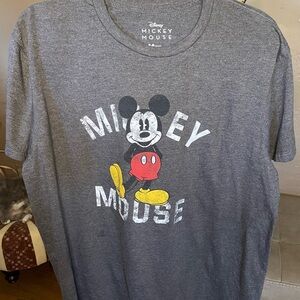 Disney Mickey Mouse Charcoal Gray Short Sleeve Tee XL PTP 24” Great condition